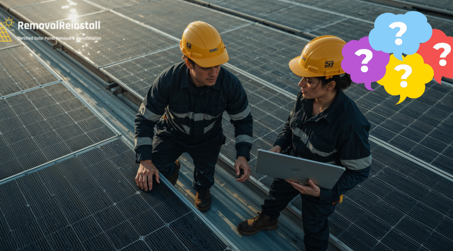 solar panel removal and reinstallation